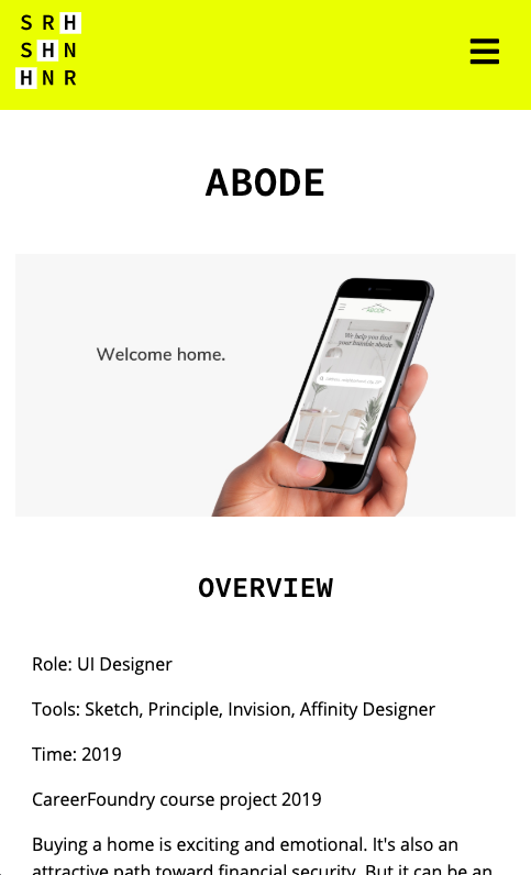 Project page mobile